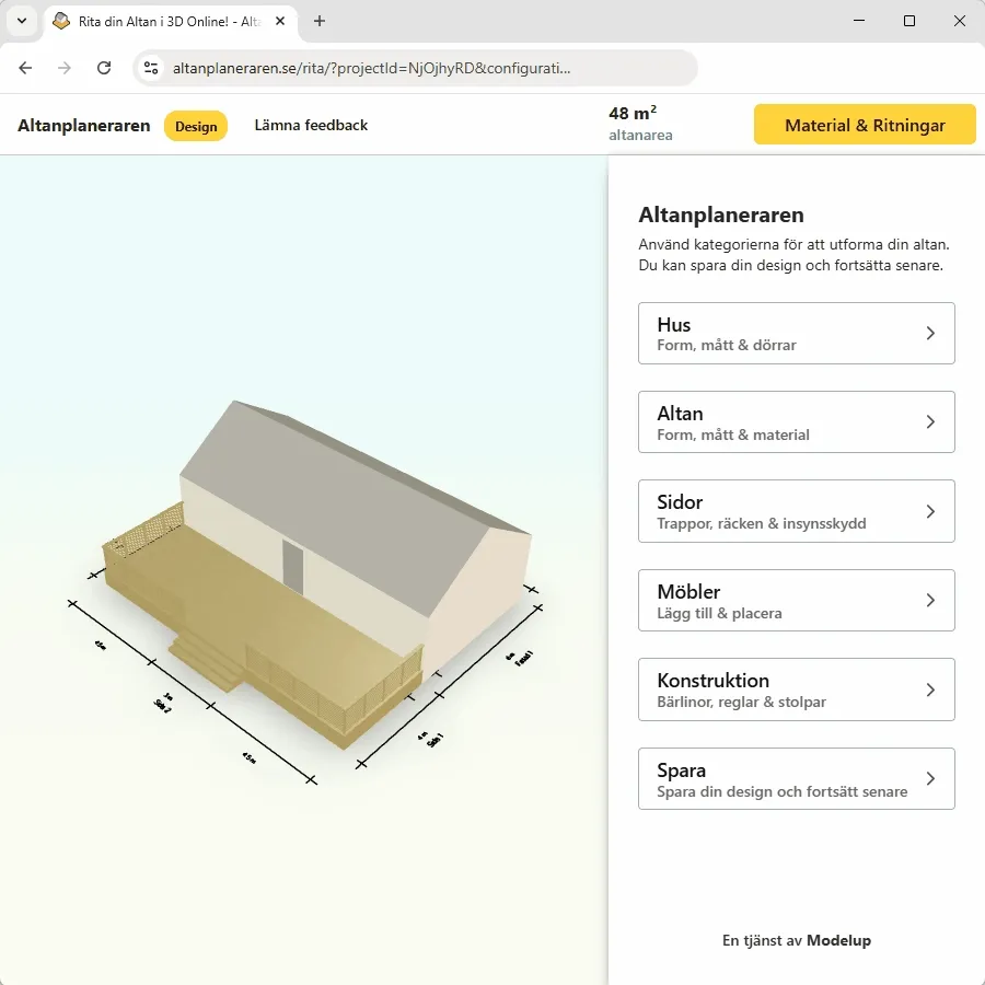 Flexible deck design in the configurator