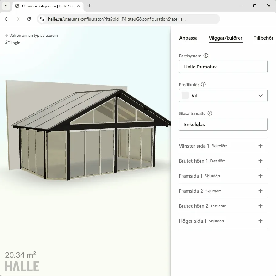 The user interface is built for the end customer