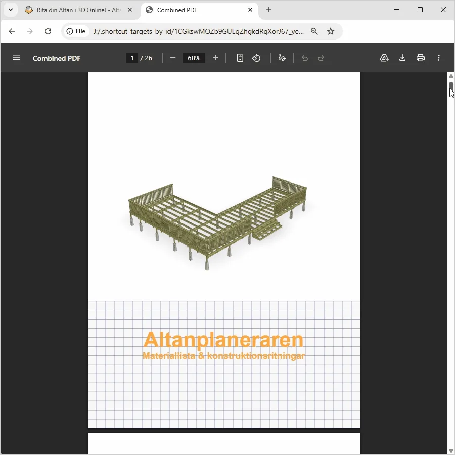 A complete construction document is generated automatically
