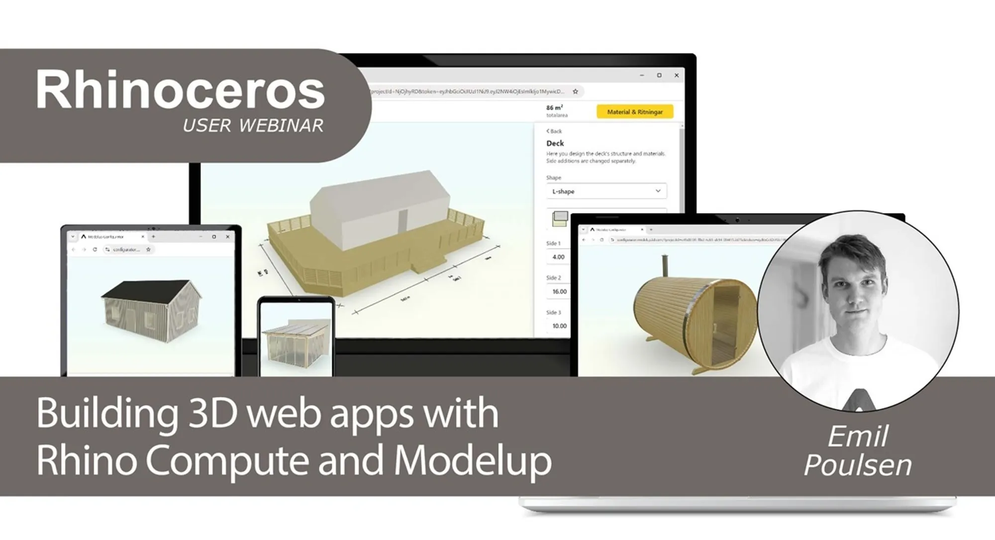 Live-demo av en Grasshopper-baserad 3D-konfigurator